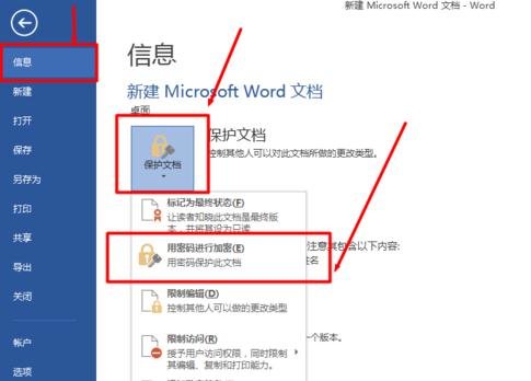 word2013怎么设置密码