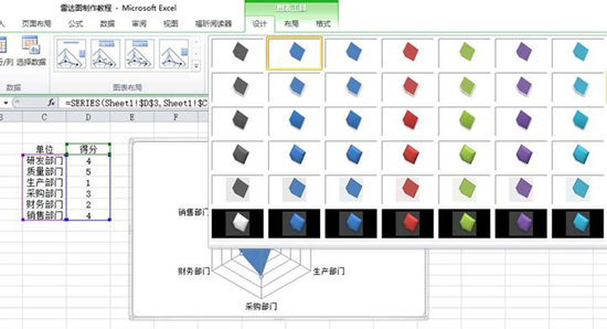 excel表格怎么制作雷达图