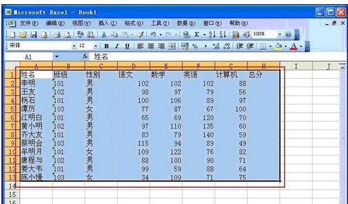 excel给表格添加实线的方法