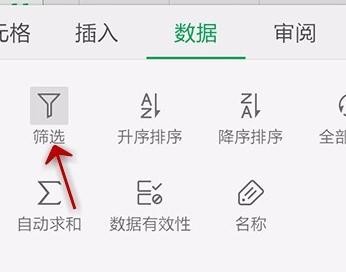 怎么用手机wps筛选表格数据