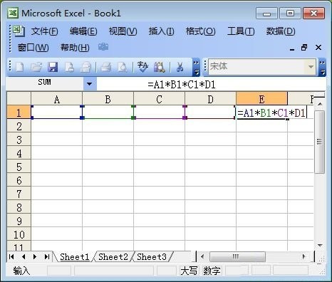 excel表格怎样输入乘法公式