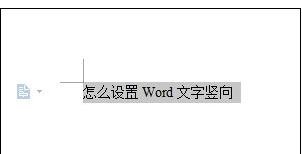 word怎么设置文字竖向显示