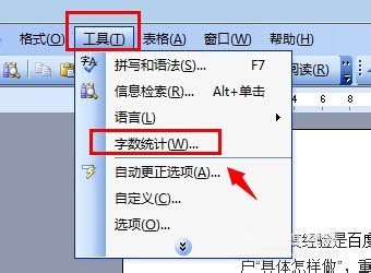 word2003如何统计字数