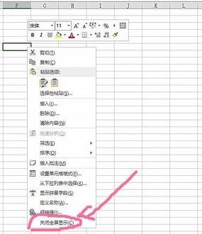 excel2007如何全屏显示