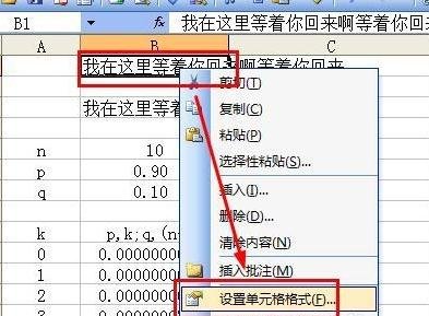 excel表格中如何让文字自动换行