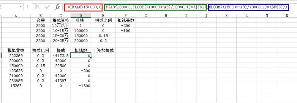 excel表格中按比例计算销售额提成的具体操作方法