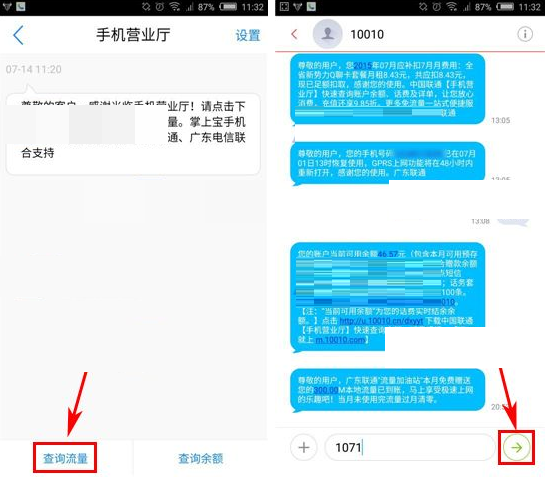 在掌上宝电话app中查询上网流量的具体操作是什么