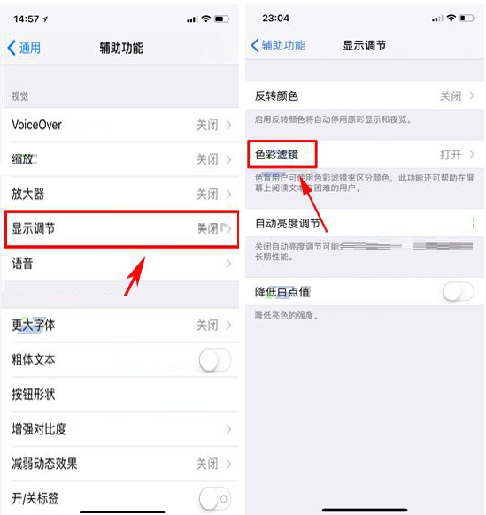 在iphone x中设置色彩滤镜的具体操作