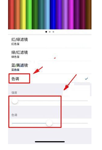 在iphone x中开启调节色彩滤镜功能的具体方法