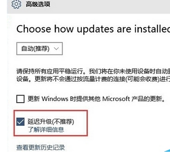 在win10系统中设置延迟升级的图文教程