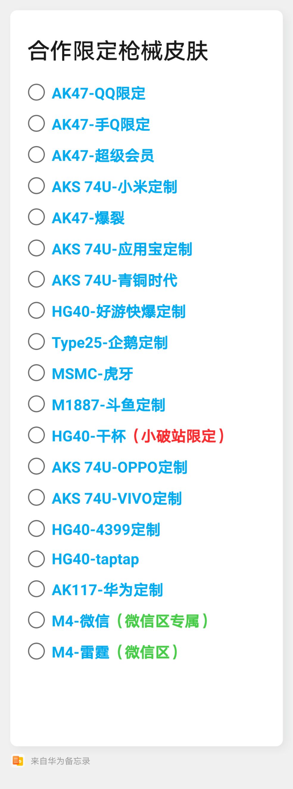 使命召唤手游限定合作枪械皮肤汇总