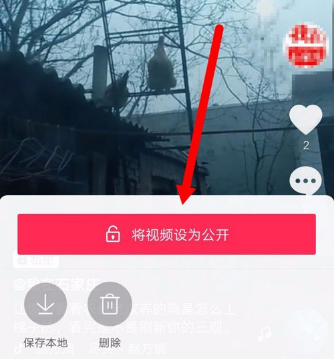 在抖音中将私密公开的详细操作步骤是