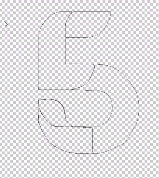 如何使用ps制作出折叠数字的字体效果图