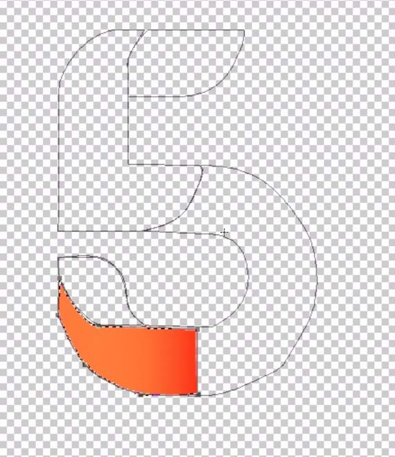 如何使用ps制作出折叠数字的字体效果图