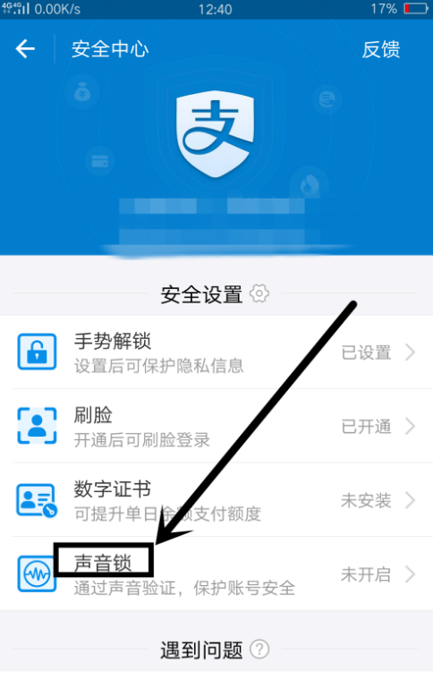 支付宝设置声音锁的图文教程怎么设置