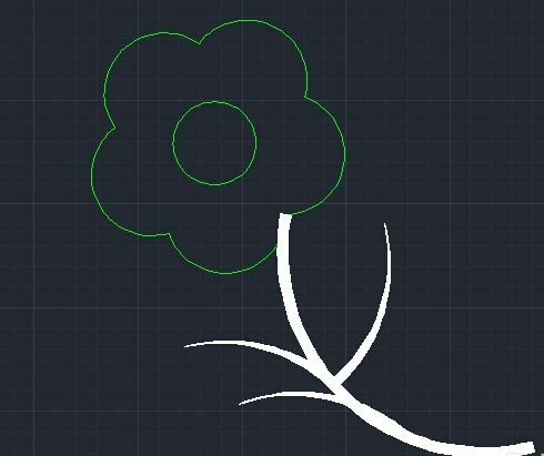 cad绘制出小花朵图形的操作教程