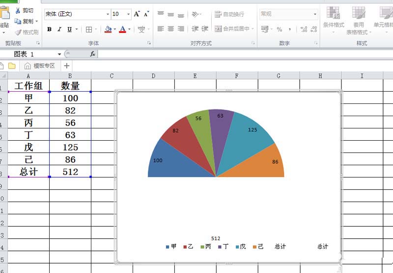 excel制作半圆形饼图的详细教程