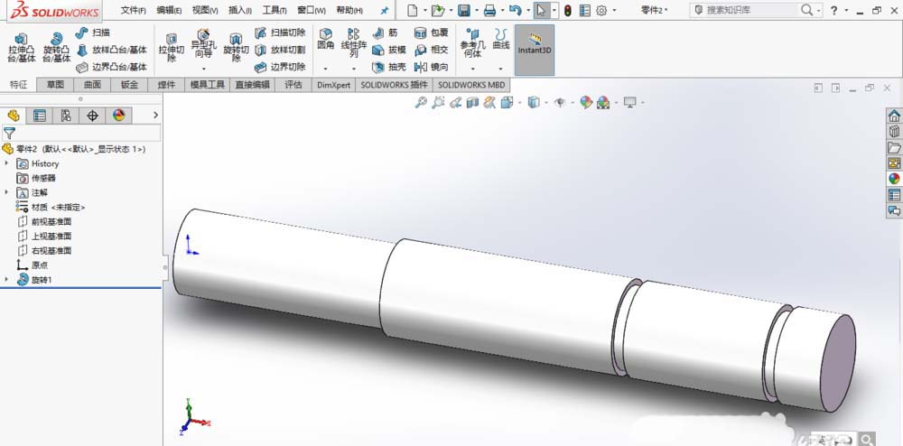 solidworks怎么画传动轴