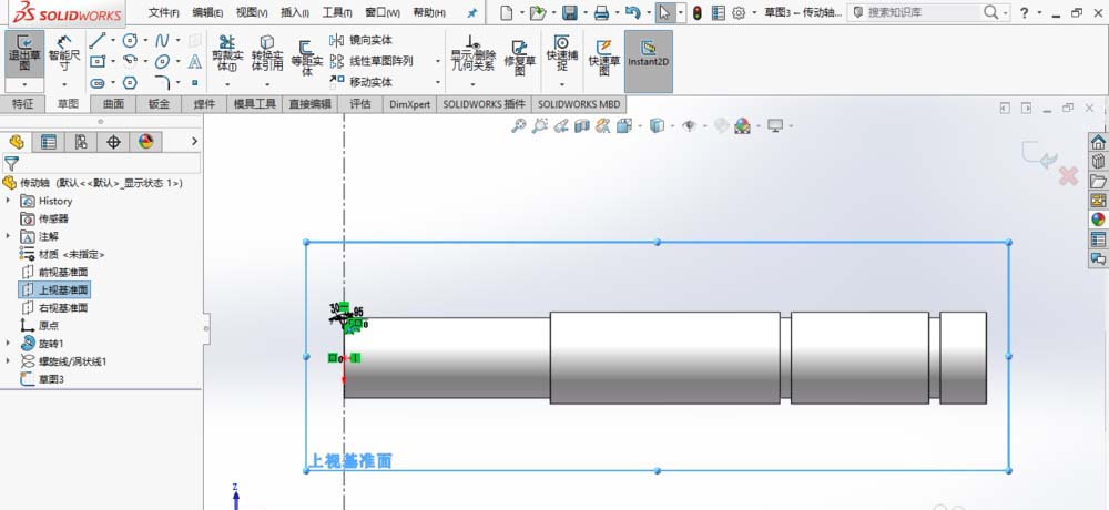 solidworks怎么画传动轴