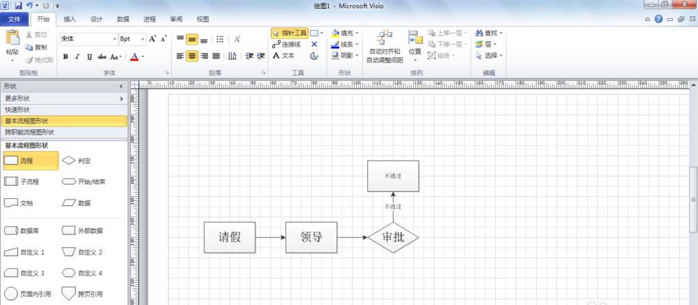 visio流程图怎么画虚线