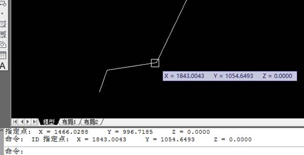 如何利用id命令查看cad中指定点坐标信息