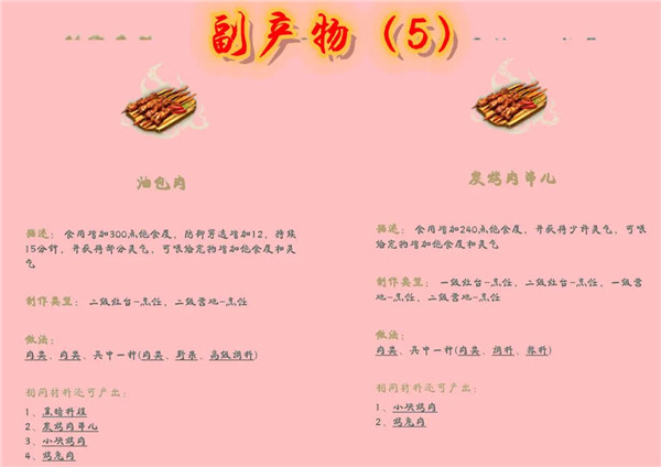 妄想山海烤蛙腿食谱及产出高级食物一览