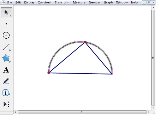 利用几何画板绘制出半圆的操作教程