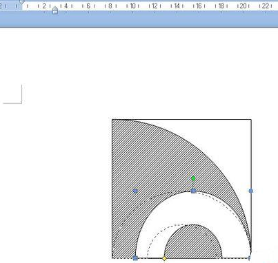 word绘制半圆形的阴影图的操作流程是什么