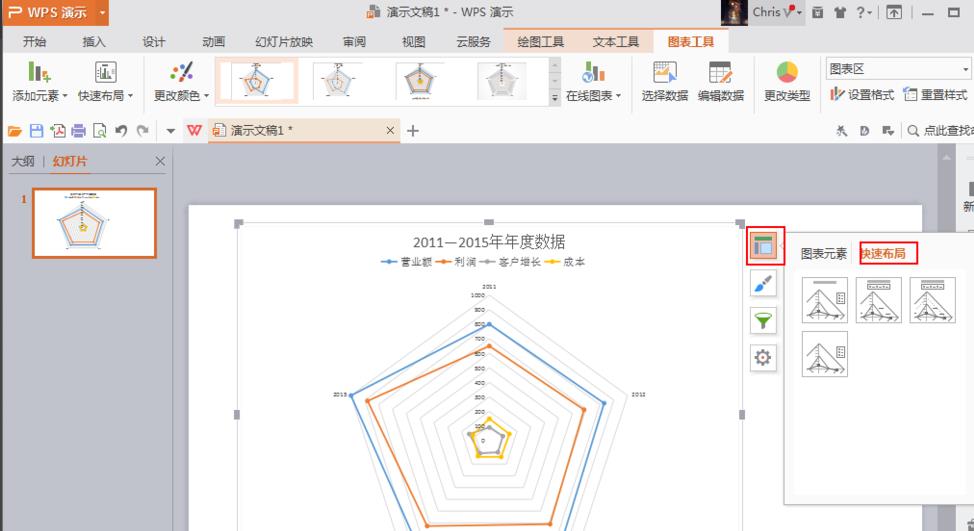 ppt如何制作雷达图