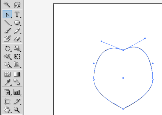 在ai里用钢笔工具设计出心形的操作流程是什么