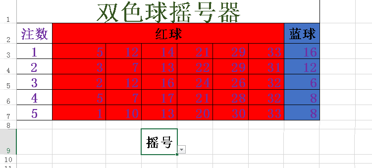 制作双色球摇号器