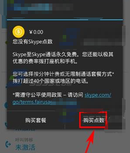 在手机skype里购买点数的简单操作是什么