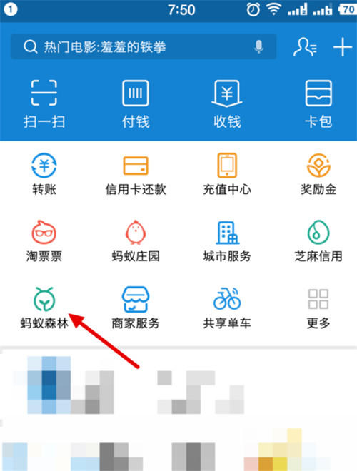 支付宝里的蚂蚁森林能量怎么隐藏