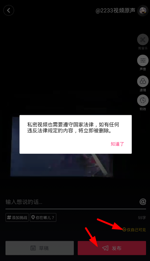 抖音发布隐私作品的简单操作是什么