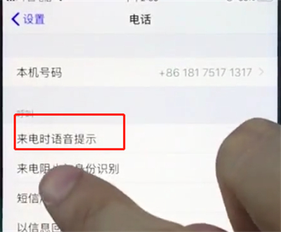 苹果手机中开启来电语音提醒的具体操作步骤是什么