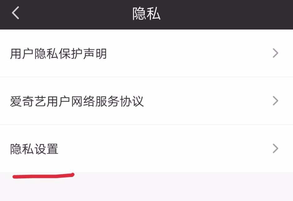 爱奇艺隐私设置在哪里