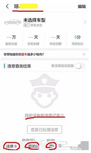 车轮查违章怎么查询违章