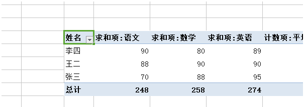 excel数据透视表求和的具体操作流程图