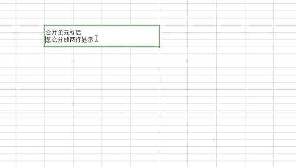 excel中合并单元格后分成两行的具体操作流程是