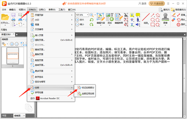 金舟pdf编辑器怎么隐藏文本内容