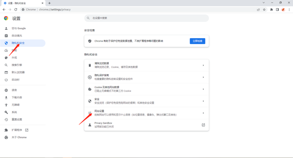 谷歌浏览器安全保护功能在哪里打开啊