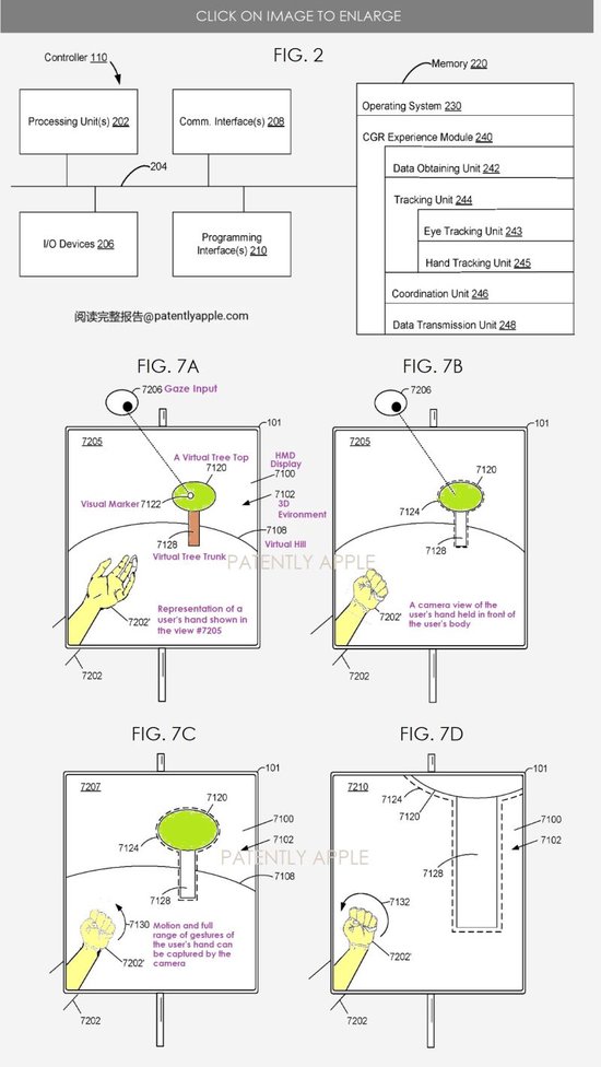 苹果 XR 头显新专利:可通过注视控制系统在 MR 环境中识别用户的不同手势
