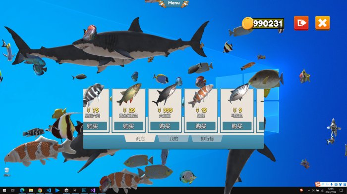 桌面养鱼游戏《Fish on the desktop》Steam页面上线