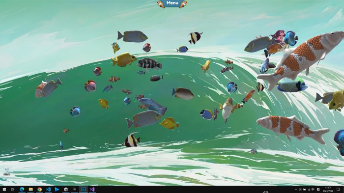 桌面养鱼游戏《Fish on the desktop》Steam页面上线