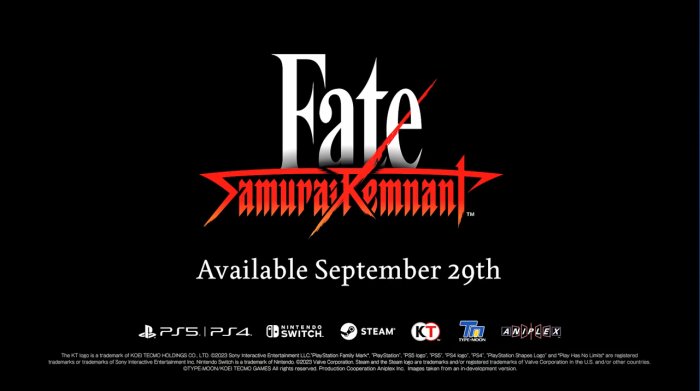 光荣特库摩新作《Fate/Samurai Remnant》战斗系统演示公布