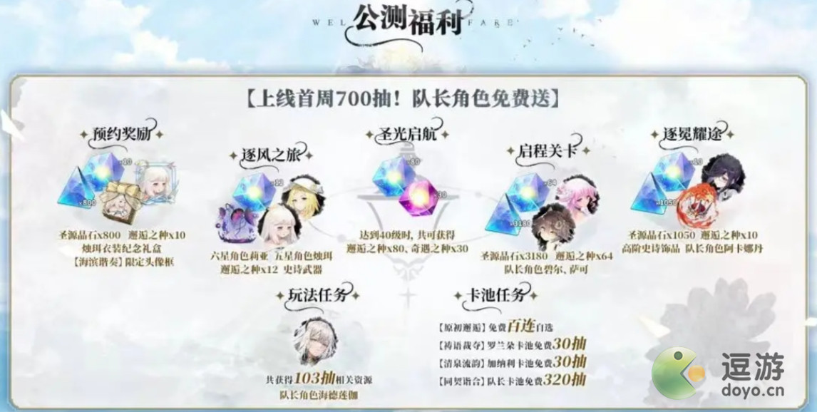 光隙解语开服700抽怎么获得