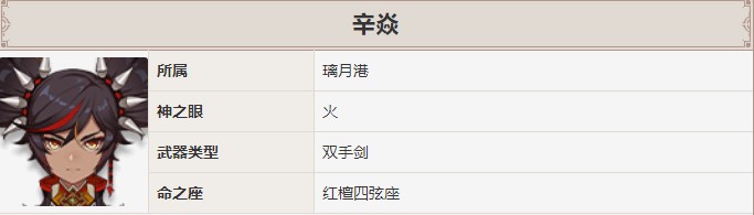 原神用双手剑的角色介绍