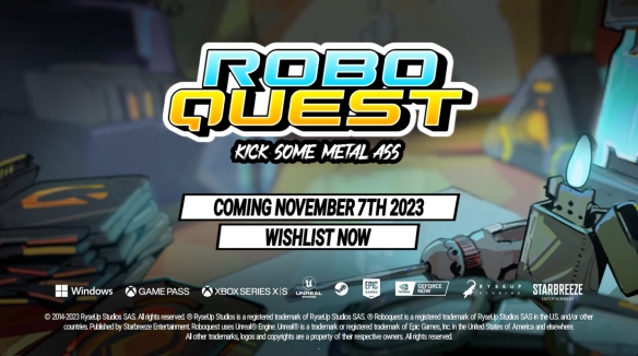 快节奏FPS roguelite游戏《Roboquest》将于今年11月发布