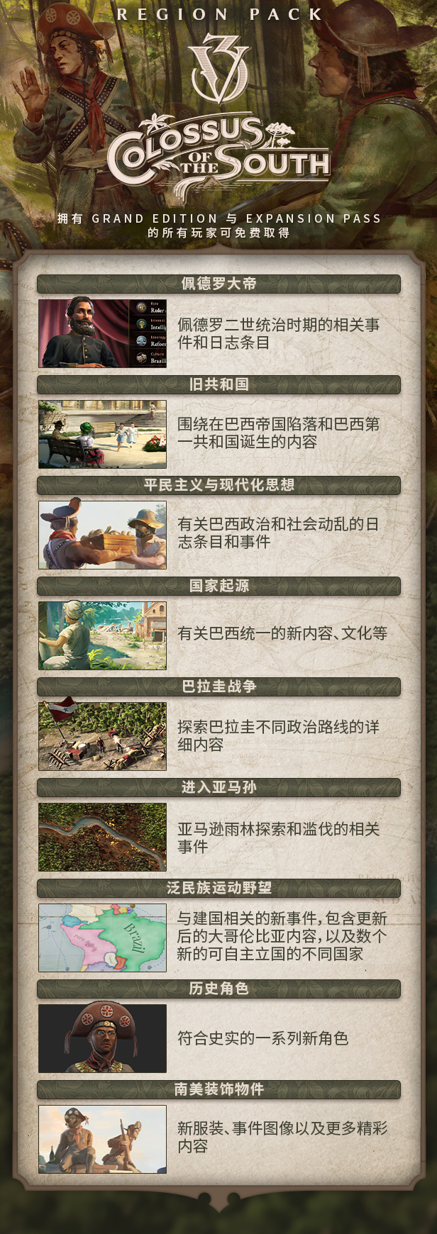 《维多利亚3》新DLC“Colossus of the South”公布 11月14日发售