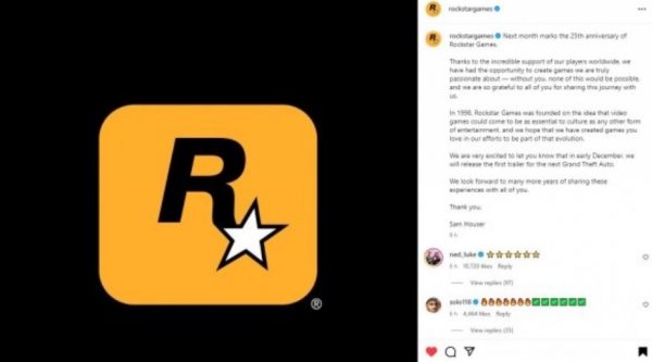 R星官方预热了《GTA6》预告片收到国外各个平台点赞